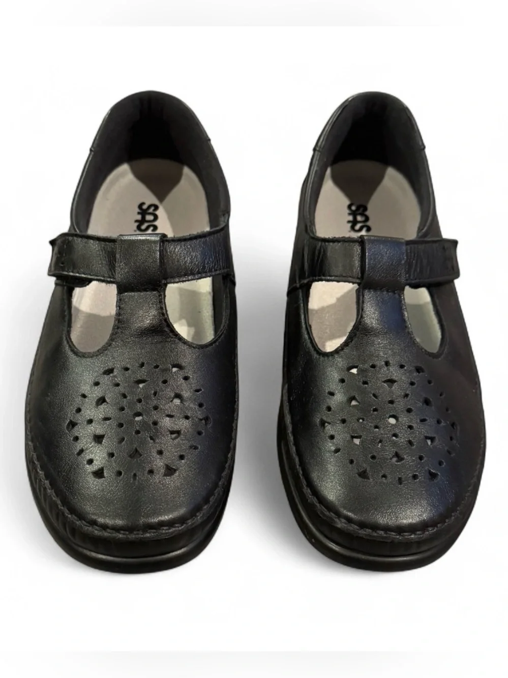 SAS Tripad Comfort Mary Jane Shoes 9.5W Black Leather Wide Comfort